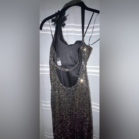 Faviana One Shoulder low back Sequin long Prom bridal formal Dress with … - Picture 7 of 8